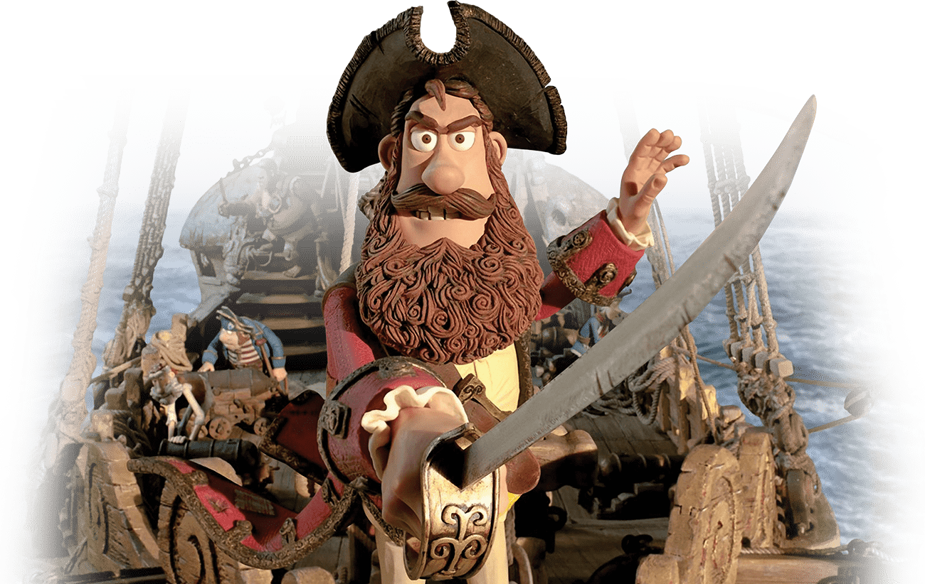 The Pirate Captain from The Pirates! - in an adventure with scientists!