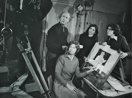 Photographs of staff working in the Captain Pugwash studio.