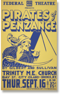 Stage show poster for The Pirates Of Penzance