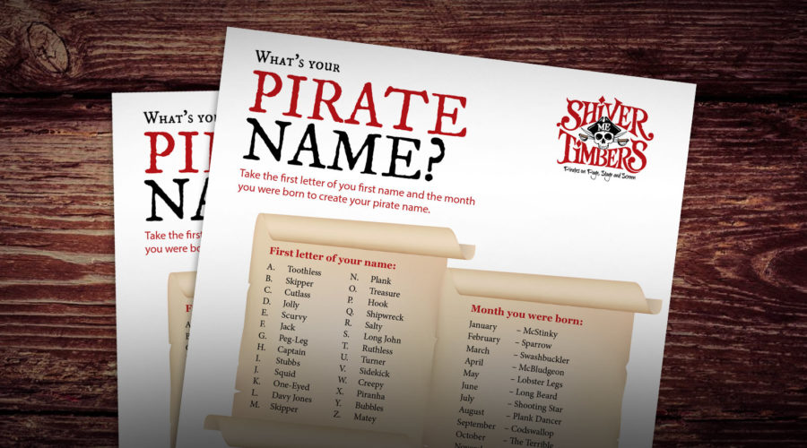 What’s Your Pirate Name? 